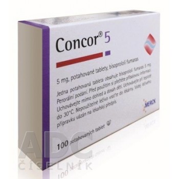Конкор (Concor) 5 мг, 100 таблеток
