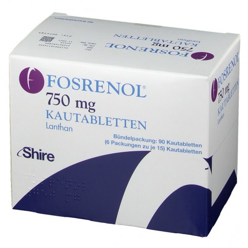 Найнижча ціна Фосренол 750 мг, 90 таблеток Купити Фосренол 750 мг ціна