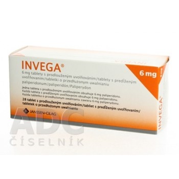 Інвега (Invega) 6 мг, 28 таблеток