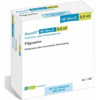 Аккофіл (Accofil) 48 млн ОД по 0.5 мл, 5 шприців