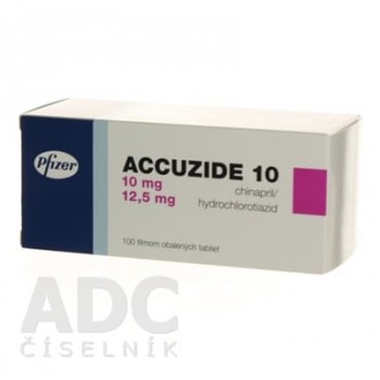 Аккузид (Accuzide) 10 мг/12.5 мг, 100 таблеток
