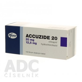 Аккузид (Accuzide) 20 мг/12.5 мг, 100 таблеток