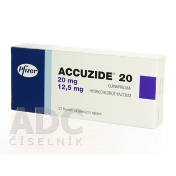 Аккузид (ACCUZIDE) 20 мг/12.5 мг, 30 таблеток
