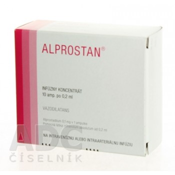 Алпростан (Alprostan) 0.1 мг/0.2 мл, 10 ампул