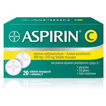 Аспірин Ц (Aspirin C) 400 м г+ 240 мг, 20 таблеток