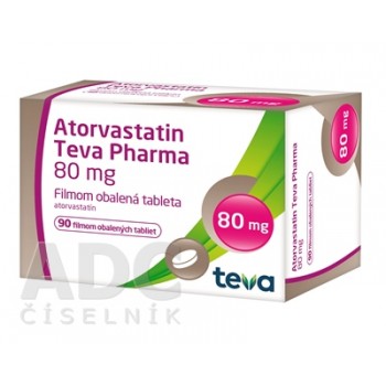 Аторвастатин (Atorvastatin) Teva 80 мг, 90 таблеток