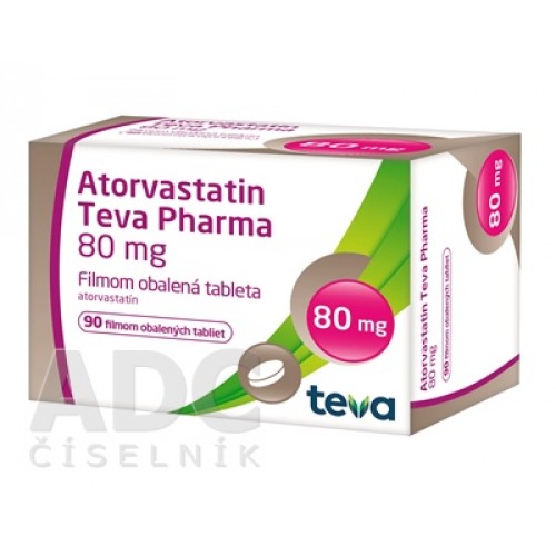 Найнижча ціна Аторвастатин Тева Фарма 80 мг, 90 таблеток купити