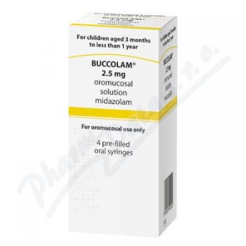 Букколам (Buccolam) 2.5 мг/0.5 мл пероральний розчин, 4 шт.