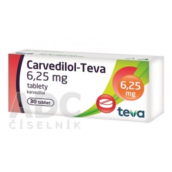 Карведилол Тева 6.25 мг, 30 таблеток