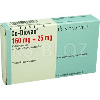 Ко-Діован 160 мг/25 мг, 14 таблеток