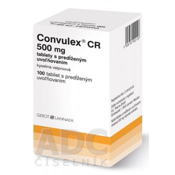 Конвулекс CR 500 мг, 100 таблеток