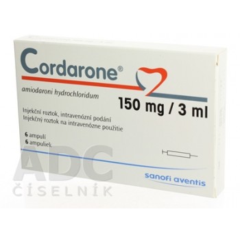 Кордарон (Cordarone) 150 мг/3 мл, 6 ампул