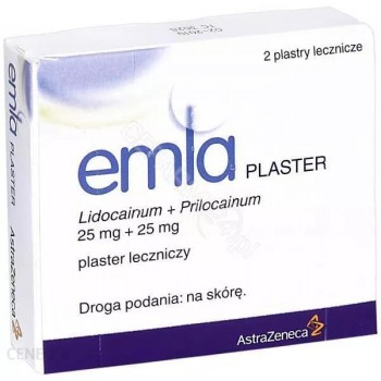 Емла (Emla) пластир 25 мг+25 мг, 2 шт.