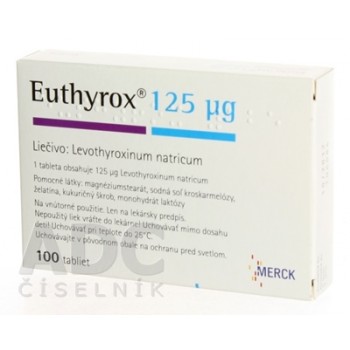 Еутирокс (Euthyrox) 125 мкг, 100 таблеток