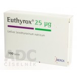 Еутирокс (Euthyrox) 25 мкг, 100 таблеток