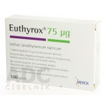 Еутирокс (Euthyrox) 75 мкг, 100 таблеток