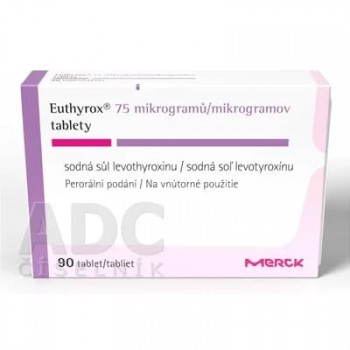 Еутирокс (Euthyrox) 75 мкг, 90 таблеток