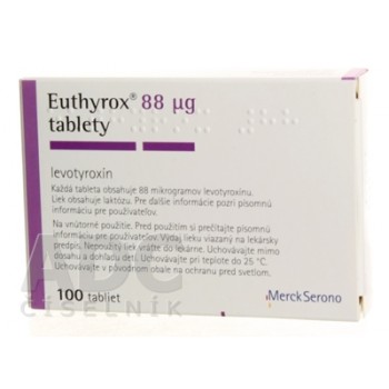 Еутирокс (Euthyrox) 88 мкг, 100 таблеток