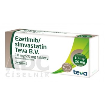 Езетиміб/Симвастатин (Ezetimib/Simvastatin) Teva 10 мг/20 мг, 30 таблеток
