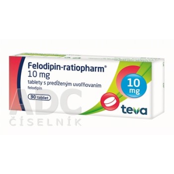 Фелодипін Ratiopharm 10 мг, 30 таблеток