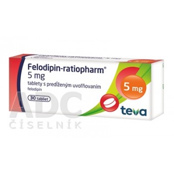 Фелодипін Ratiopharm 5 мг, 30 таблеток