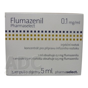 Флумазеніл Фармаселект 0.1 мг/мл по 5 мл, 5 ампул