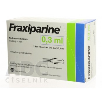 Фраксипарин розчин д/ін. 2850 анти-Ха МО/мл по 0.3 мл, №10