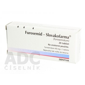 Фуросемід Slovakofarma 40 мг, 50 таблеток
