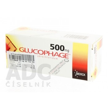 Глюкофаж (Glucophage) 500 мг, 50 таблеток