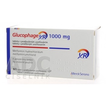 Глюкофаж (Glucophage) XR 1000 мг, 60 таблеток