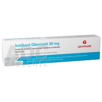 Ікатібант Glenmark 30 мг 3 мл р/для ін'єкцій, 1 попередньо заповнений шприц