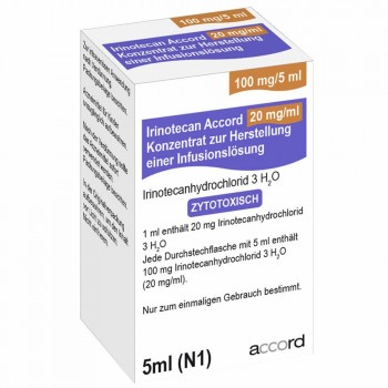 Іринотекан Аккорд концентрат 20 мг/мл (100 мг) по 5 мл, 1 флакон