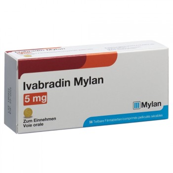 Івабрадин (Ivabradine) Mylan 5 мг, 56 таблеток