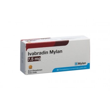 Івабрадин (Ivabradine) Mylan 7.5 мг, 56 таблеток