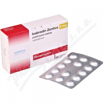 Івабрадин (Ivabradine) Zentiva 5 мг, 56 таблеток