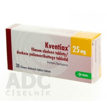 Квентіакс (Kventiax) 25 мг, 30 таблеток