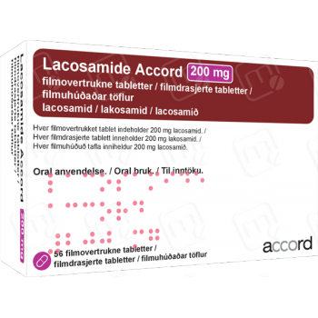 Лакосамід Accord (Вімпат) 200 мг, 56 таблеток