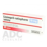 Лізиноприл (Lisinopril) Ratiopharm 10 мг, 30 таблеток
