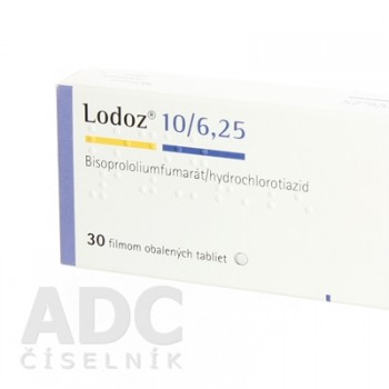Лодоз 10 мг/6.25 мг, 30 таблеток