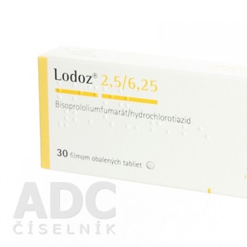 Лодоз 2.5 мг/6.25 мг, 30 таблеток