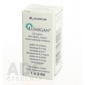 Луміган (Lumigan) краплі 0.3 мг/мл 0.9 мг/мл, 1 шт.