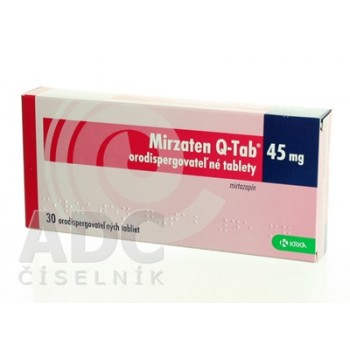 Мірзатен Q-Tab 45 мг, 30 таблеток
