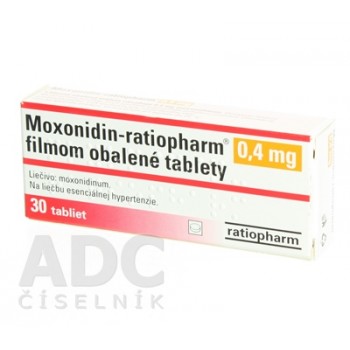 Моксонідин (Moxonidin) ratiopharm 0.4 мг, 30 таблеток