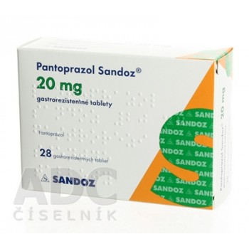 Пантопразол (Pantoprazol) Sandoz 20 мг, 28 таблеток