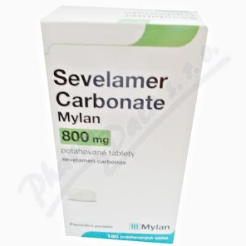 Севеламер (Sevelamer) Mylan 800 мг, 180 таблеток