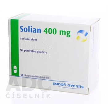 Соліан (Solian) 400 мг, 60 таблеток