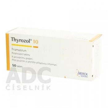 Тирозол (Thyrozol) 10 мг, 50 таблеток