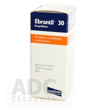 Ебрантил (Ebrantil) 30 мг, 50 капсул