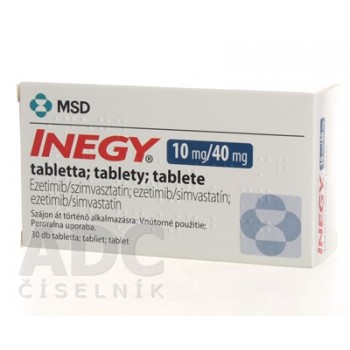Інеджі (INEGY) 10 мг/40 мг, 30 таблеток