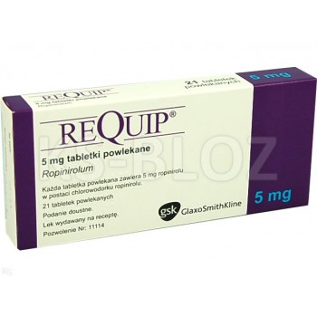 Реквіп (Requip) 5 мг, 21 таблетка